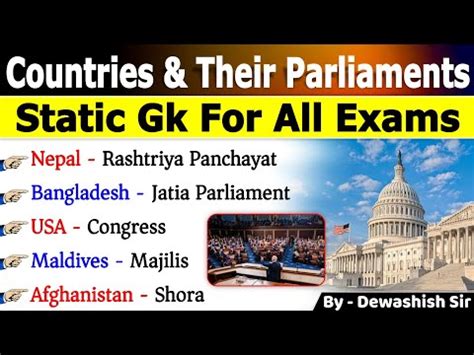 List of Countries and their Parliament Video Lecture - IBPS PO Prelims ...