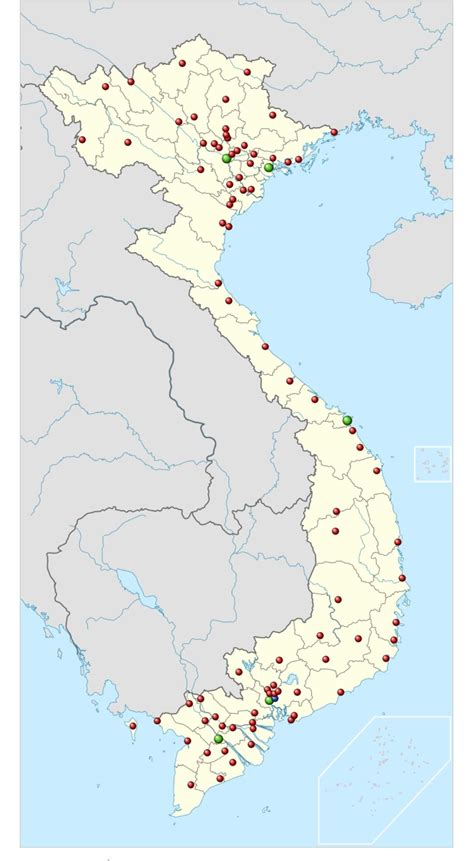 Distribution of Vietnamese cities : r/MapPorn