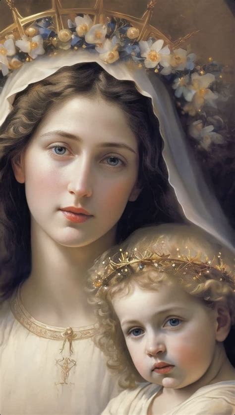 Blessed Mother Mary, Blessed Virgin Mary, Virgin Mary Painting, Italian ...