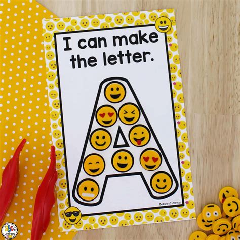 Emoji Letter Formation Cards for Preschoolers (Free Printables) - Worksheets Library