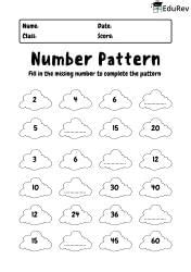 CBSE Visual Worksheets - Complete the number Pattern Class 4 Maths ...