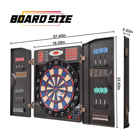 Snapklik.com : WIN.MAX Electronic Dart Board Cabinet Set, LED Electric ...