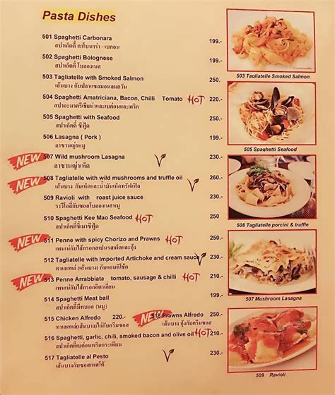 Menu at Mamma Mia By Grazie.it, Salaya