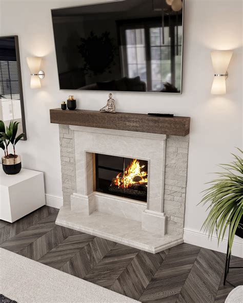 Fireplace Mantel | Floating Mantel Shelf | Rustic Mantel | Wood Mantle ...