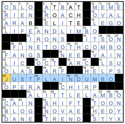Rex Parker Does the NYT Crossword Puzzle: "___ a lot!" (Dracula's ...