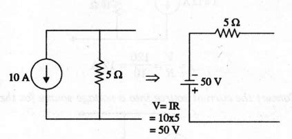 Source Transformation - Statement, Circuit Diagram, Solved Example Problems