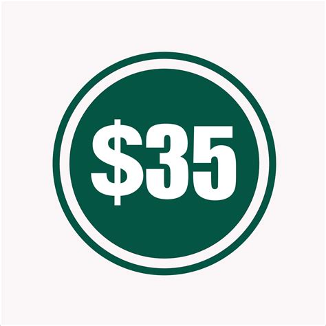 35 dollar price symbol background Illustration. Number with dollar sign ...