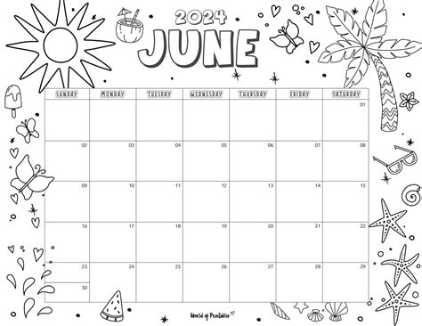 Get Your Free June 2024 Calendar Printable Now! - Printables for Everyone