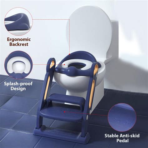 Potty Toilet Training Seat with Ladder with Step Stool for Baby Kids ...