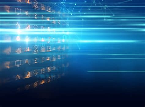 Business and learning icon on blue technology background | Premium Photo