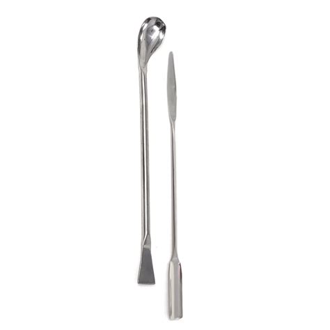 2 Pcs Stainless Steel Lab Spatula Micro Sampling Scoop Spoon with ...