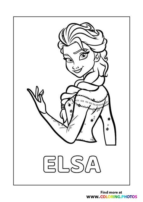 Frozen Elsa - Coloring Pages for kids | Easy Print or Download
