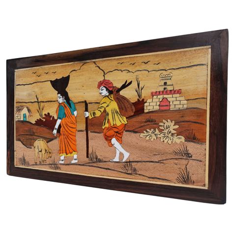Mysore Inlay Rural Life Wall Decor – Natriel