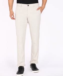 INDIAN TERRAIN Slim Fit Men Brown Trousers - Buy INDIAN TERRAIN Slim ...