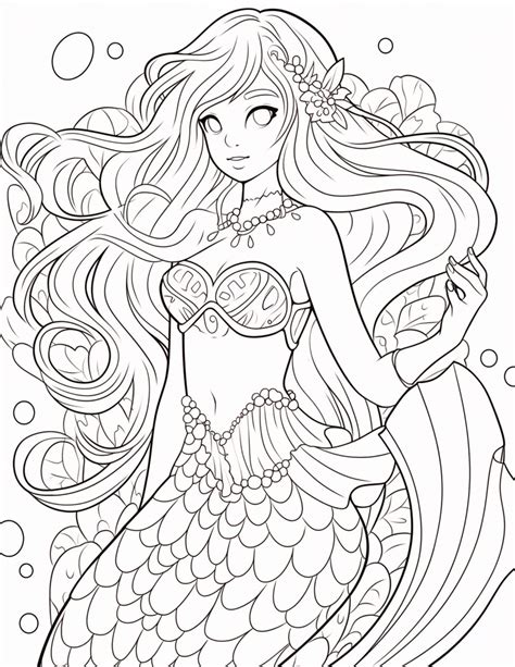 44 Mermaid Coloring Pages For Kids And Adults - Our Mindful Life
