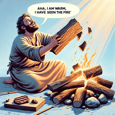 What does Isaiah 44:16 mean? | Bible Art