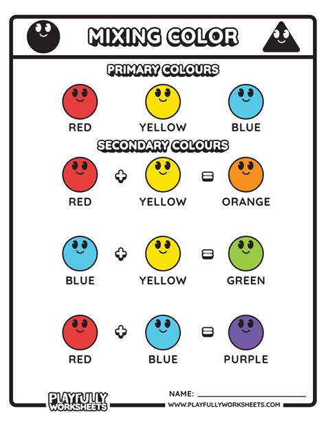 Mixing Colors - Free Printable | Playfully Worksheets