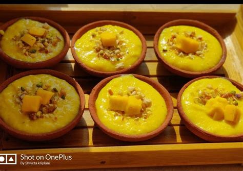 Gold sip or mango phirni Recipe by Shweta - Cookpad