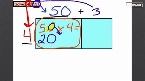 Area Model Multiplication 2-Digit by 1 Digit 的图像结果