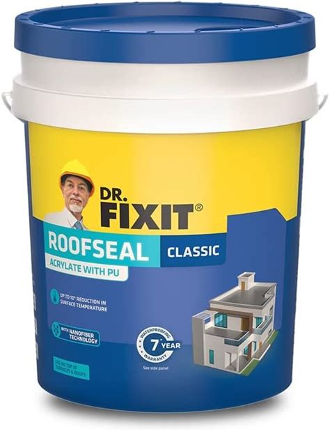 Dr. Fixit Roofseal Classic, 20 Litre, Waterproofing solution for homes ...