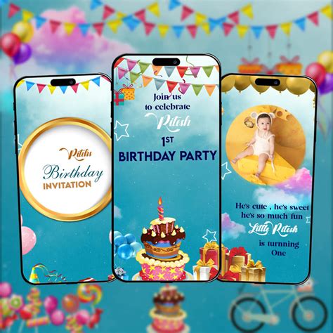 Birthday Invitation Video | Playful Theme | AI-1154 – Invitoai