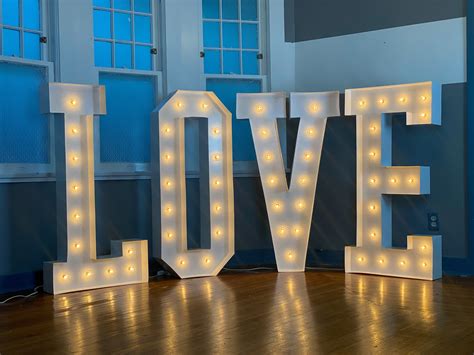 Large Marquee Letters Giant Light Up Letters for Wedding & Baby Shower ...