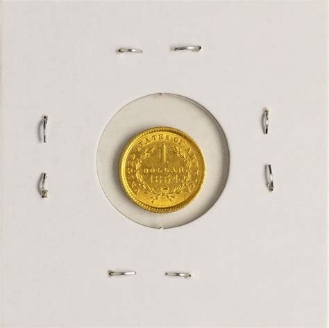 1854 $1 Liberty Head Gold Dollar Coin