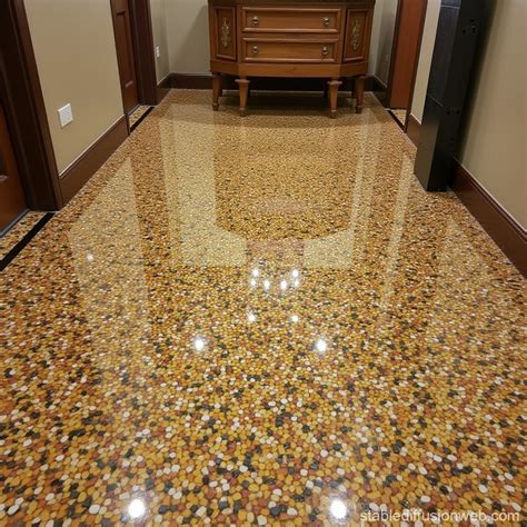 Vermiculite Pebble Epoxy Floor Design | Stable Diffusion Online