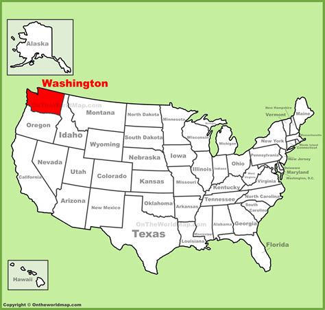 Washington (state) location on the U.S. Map