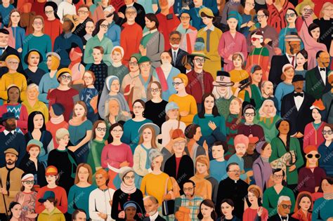 100 People Standing Together 的图像结果