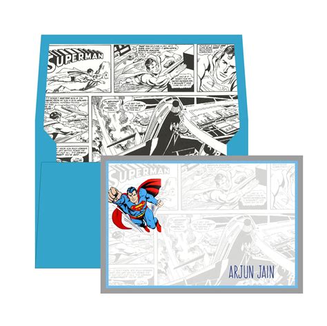 Superhero Notecards- Customise with your name – Dots and Doodles Design