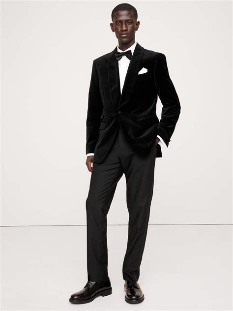 Cotton Velvet Tuxedo Jacket | Banana Republic