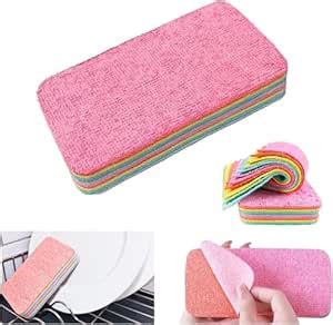 TCCO ENTERPRISE Microfiber Zero Scratch Scrub Sponges,12-Layer Tearable ...