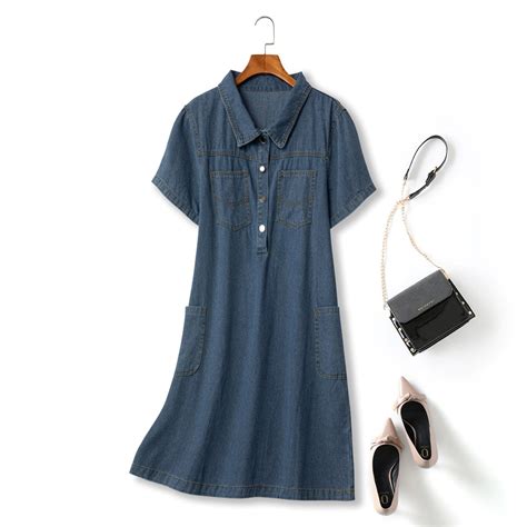 Plus Size Denim Shirt Dress– Hello Curve