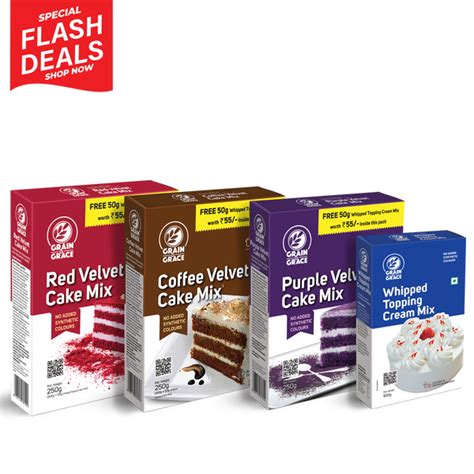 Red Velvet Cake Mix (250g) Coffee Velvet Cake Mix (250g) Purple Velvet ...