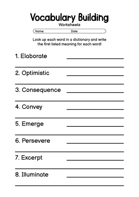 16 8th Grade Vocabulary Worksheets - Free PDF at worksheeto.com