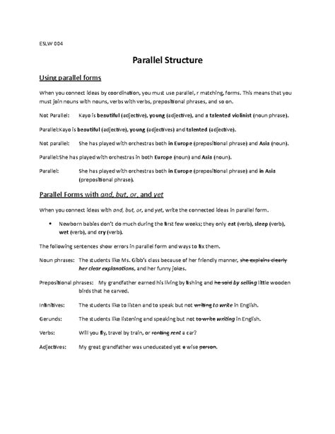 Image result for Parallel Structure English