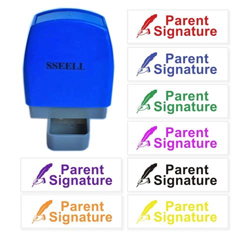 Buy SSEELL Parent Signature Reward Stamp Self Inking for School Student ...