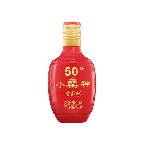 古井小罍神 50度浓香型小酒纯粮食白酒100mL*1瓶 红款单瓶