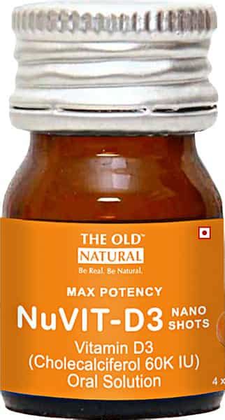 Buy THE OLD NATURAL NUVIT D3 VITAMIN D3 60000 ONCE IN A WEEK - 5ML PACK ...