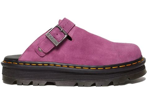 Dr. Martens Zebzag Suede Slingback Platform Mule Muted Purple – Kicks ...
