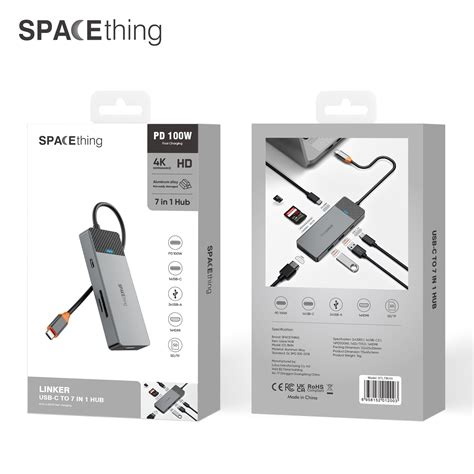Spacething Linker USB-C Hub Series Grey 7-in-1