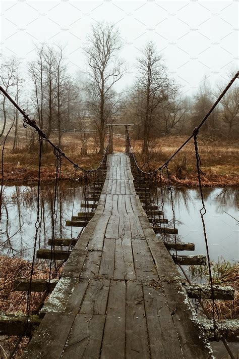 Old wooden bridge overpass | Nature Stock Photos ~ Creative Market