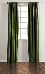 Buy Fabricart Window |Door Silk Curtain- 100% Raw Dupioni Silk Lined ...