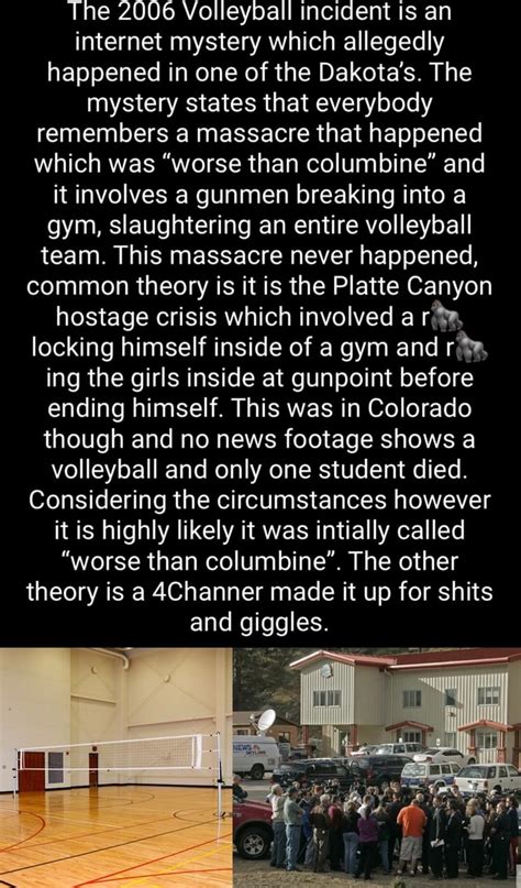 The 2006 Volleyball incident is an internet mystery which allegedly ...