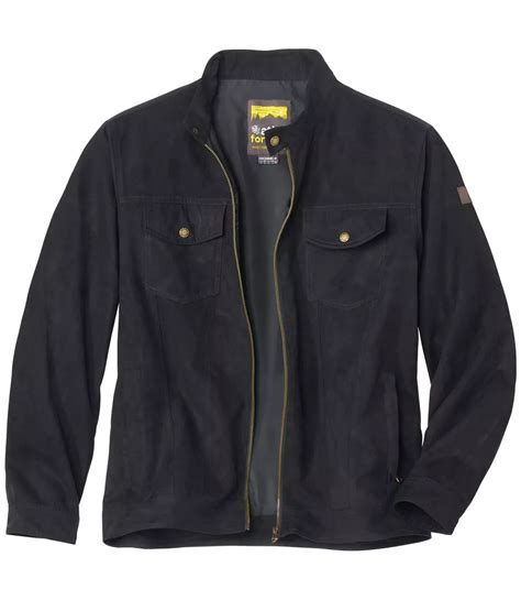 Men's Black Faux-Suede Jacket | Atlas For Men