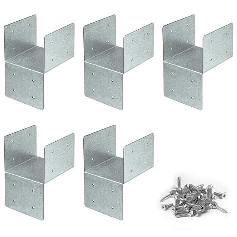 Amazon.com: 5 Pcs Joist Anchor Connector Fit 4x4,4x6,4x8 Beam or Stud ,18 Gauge Metal Roof Tie ...