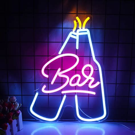 Amyzavls Neon Schild, Bar Neon Sign, USB Plug-and-Play, Led Bar Schild ...