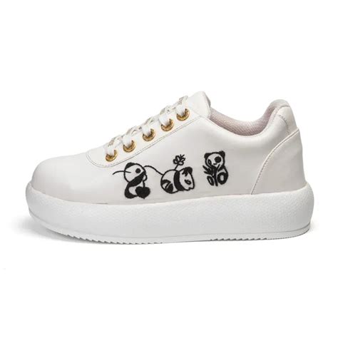 Women’s Panda Sketch Embellished Trainer – Handcrafted Luxury ...
