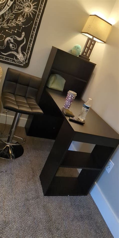 Computer Desk with Storage Shelves and CPU Stand - Costway